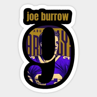 joe burrow cute graphic design Sticker